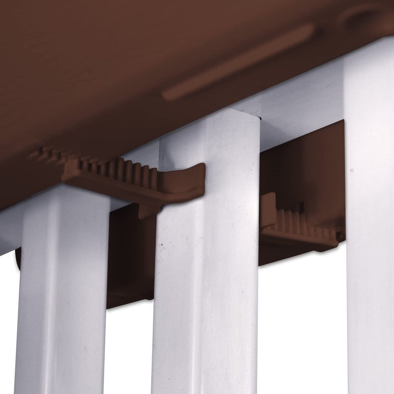 Emsco Group Bloomers Railing Planter with Drainage Holes â€“ 24" Weatherproof Resin Planter â€“ Brown, Plastic - Image 4